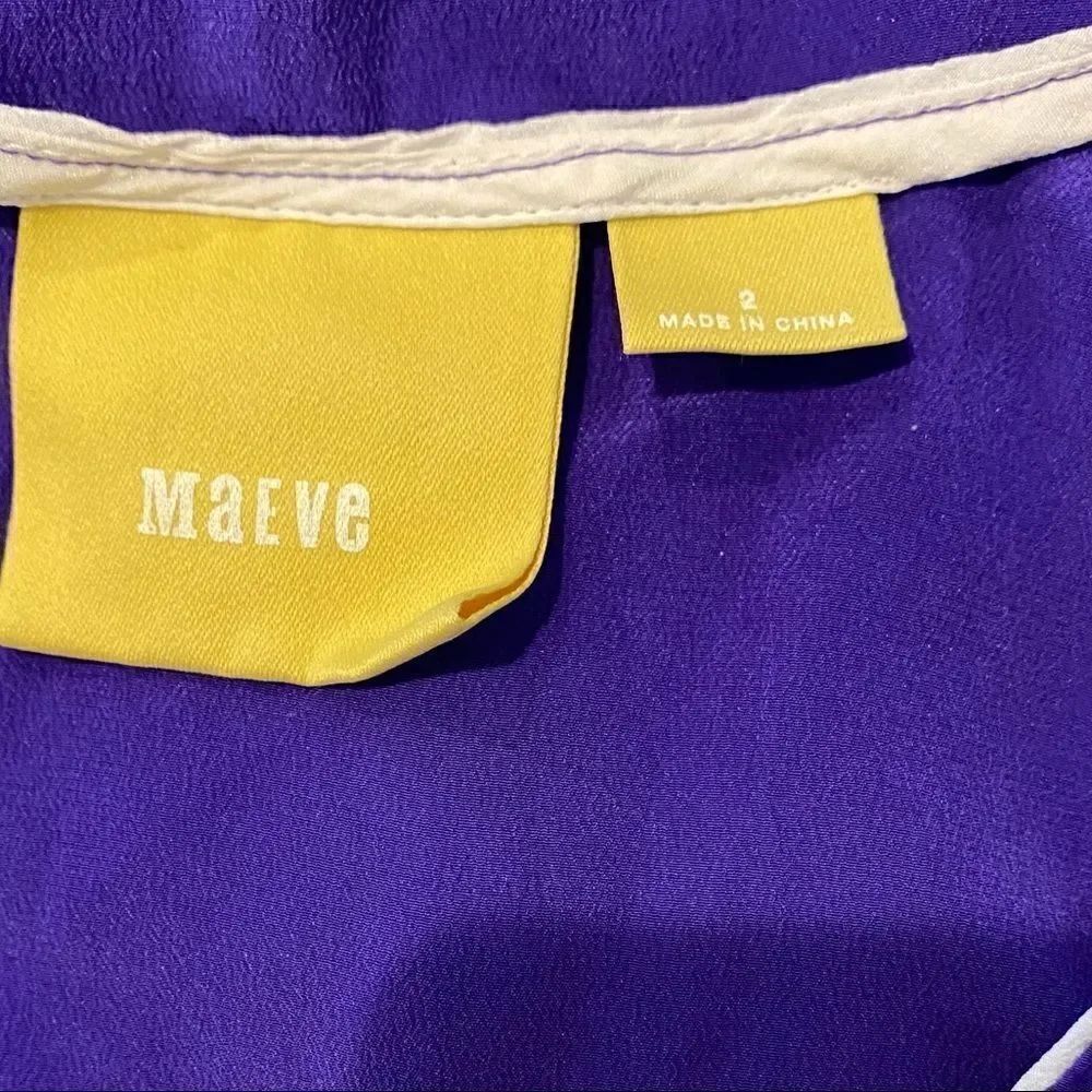 Maeve Colorblock Silk Hi Lo Tank Top Size 2 - Picture 6 of 6
